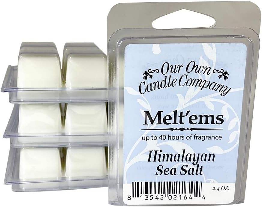 Our Own Candle Company Premium Wax Melt, Himalayan Sea Salt Scent, 6 Cubes, 2.4 oz (4 Pack)