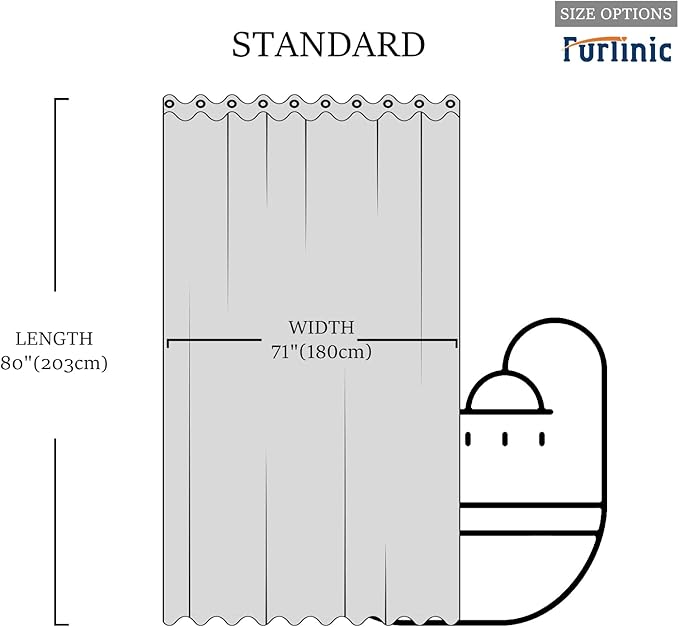 Blue No Hook Shower Curtain,Extra Long Shower Curtain Liner 78 Length,Ployester Fabric Bathroom Curtains with 10 Plastic Split Grommets,Waterproof & Machine Washable,72x78 Inch