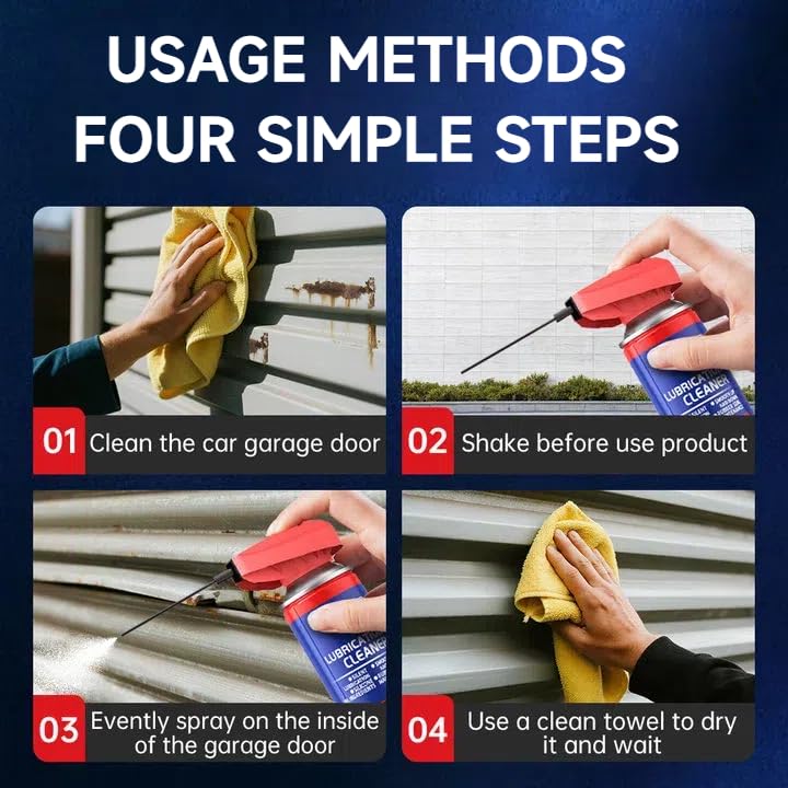 Glodway Specialist Silicone Lubricant Spary,Garage Door Lubricant Oil,with Smart Straw Sprays 2 Ways,for Door Higne,Bike,Sewing Machine,Metal Parts,10 OZ（Pack 3）