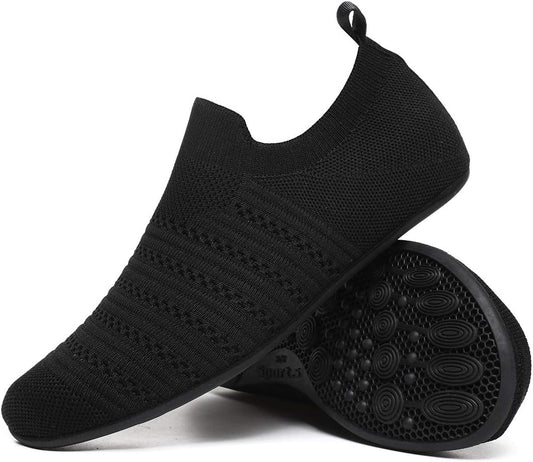 QZKDM Lightweight Slip on Grip Indoor House Slippers Barefoot Non Slip Home Exercise Yoga Shoes for Men Women