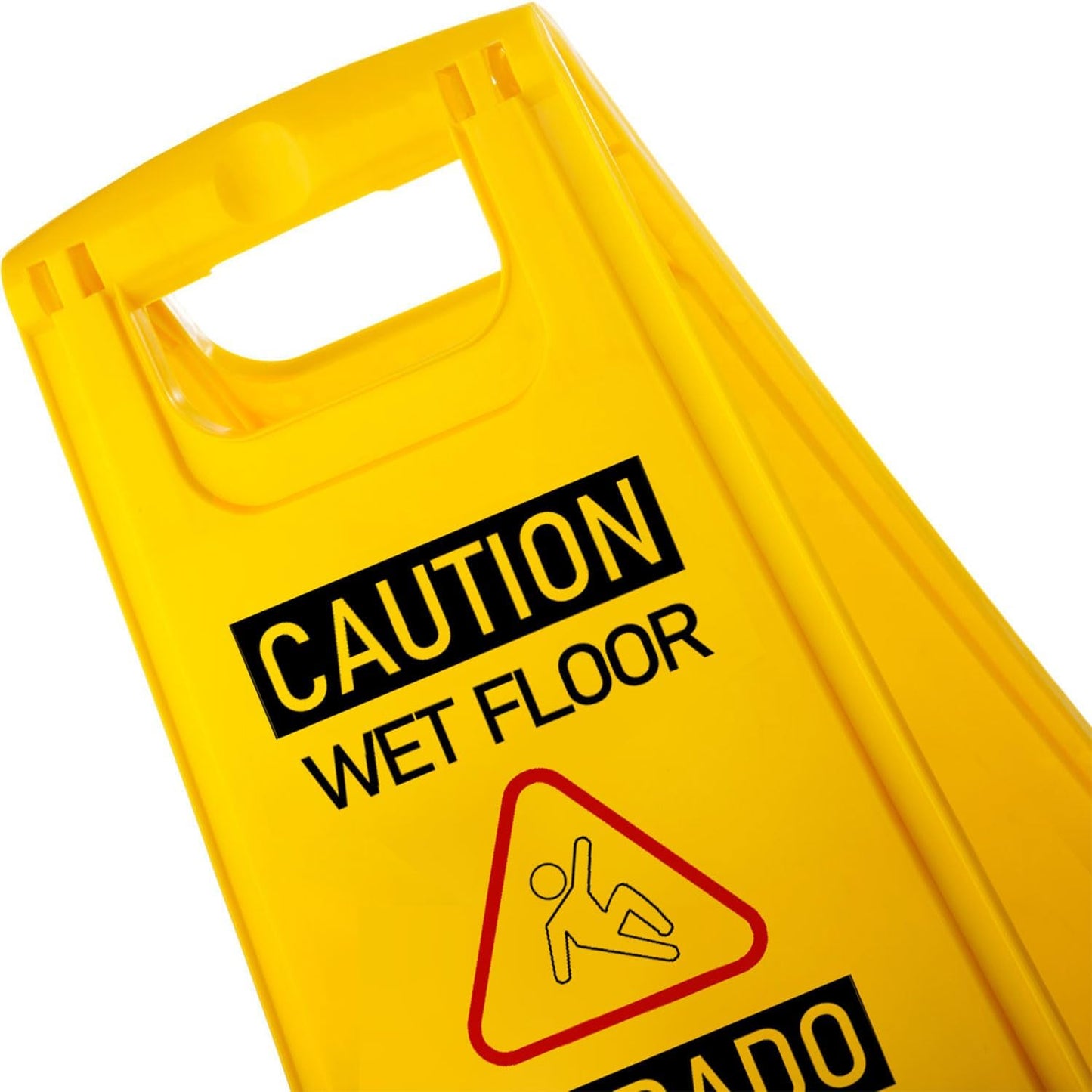 12-Pack Bilingual Caution Wet Floor Signs, A-Frame Double-Sided Warning Signs for Indoor & Outdoor Commercial Use, Foldable & Sturdy for Kitchen, Pool, Hotel and Workplace Safety