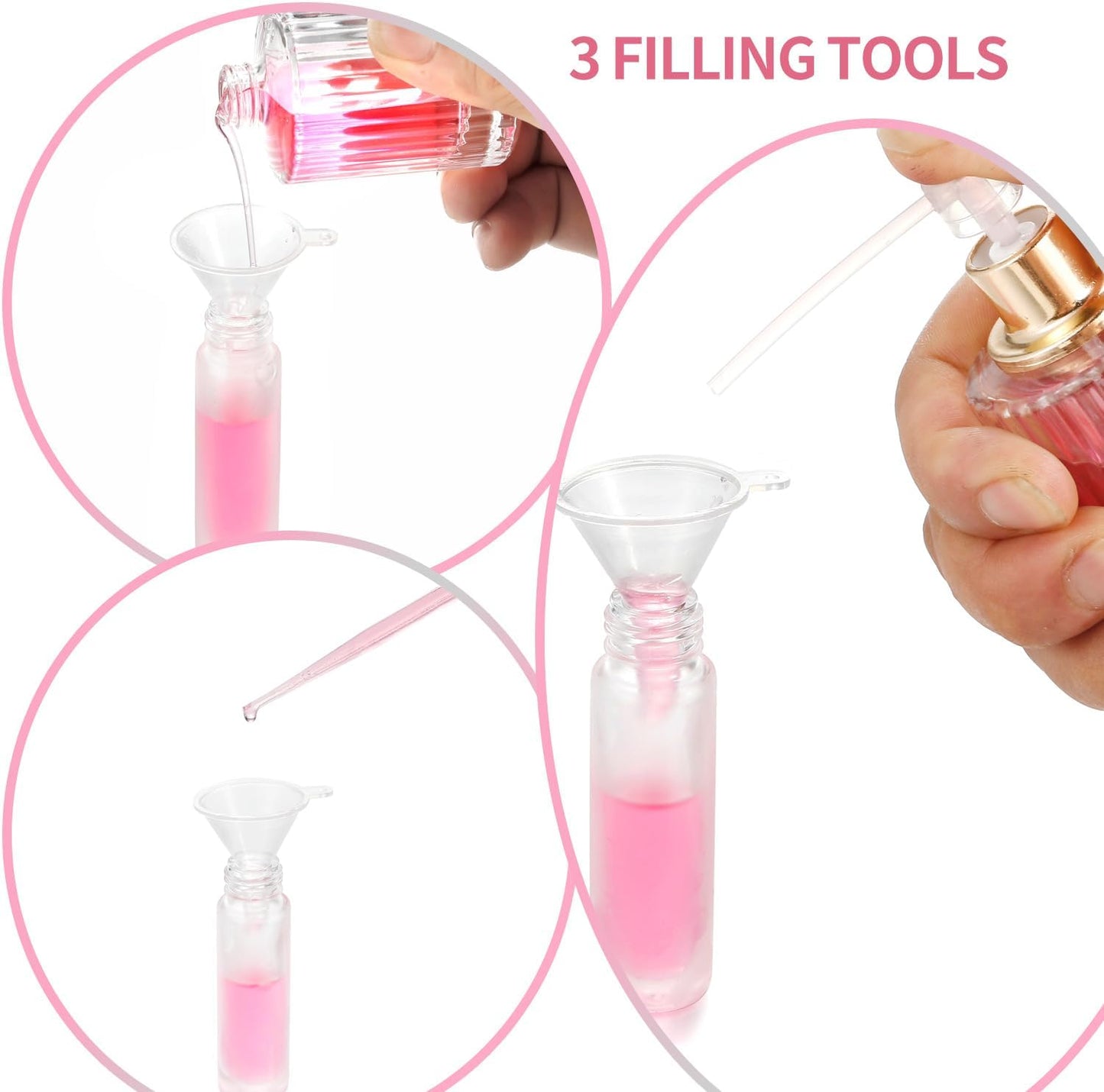 12 Pack Essential Oil Roller Bottles,10ml 0.34oz Empty Frosted Glass Roller Bottles with Stainless Steel Roller Balls and Caps Refillable Container for Perfume Roll on Bottles (12 Pack Silver Caps)