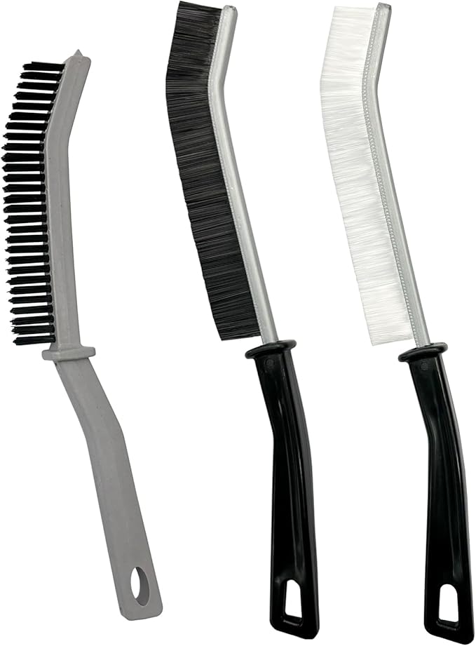 Crevice Cleaning Brush, Hard-Bristled Gap Scrub Brush, Toilet Gap Cleaning Brush Tool, for Scrub Small Spaces, Kitchen, Bathroom, Corner, Grout, Sink, Window Tracks, Hinges, 3pcs