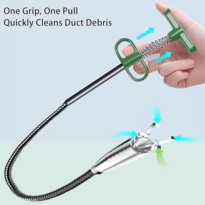 Upgrade Drain Snake for Hair Clogs, 76'' Four claw grabber pickup tool for Litter Pick, Home Sink, Drains, Toilet, Snake Drain Hair Remover