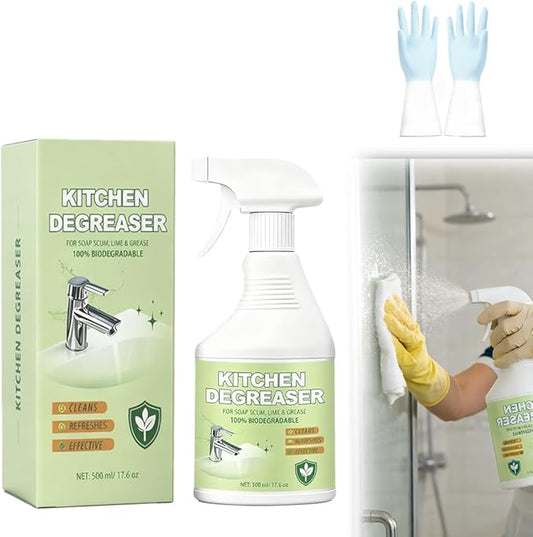 Hard Water Stain Remover, Shower Glass Cleaner Soap Scum Remover, Reduces Buildup, Calcium, Limescale and soap scum, Shower Cleaner for Shower, Glass, Toilet, Tub, Sink (1pcs)