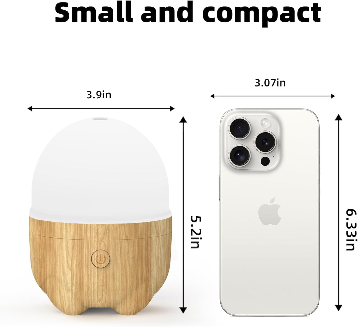 150ML Rechargeable Battery Essential Oil Diffuser, Portable Cordless Aromatherapy Diffuser with 7 LED Color Changing Lights, for Bedroom, Office, Outdoor