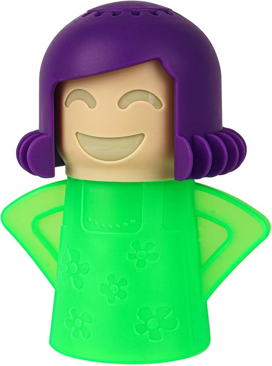 Asltw Angry or Happy Mama Microwave Cleaner, Microwave Oven Steam Cleaner, Just Add Vinegar and Water, Easily Cleans the Crud in Minutes (Green)