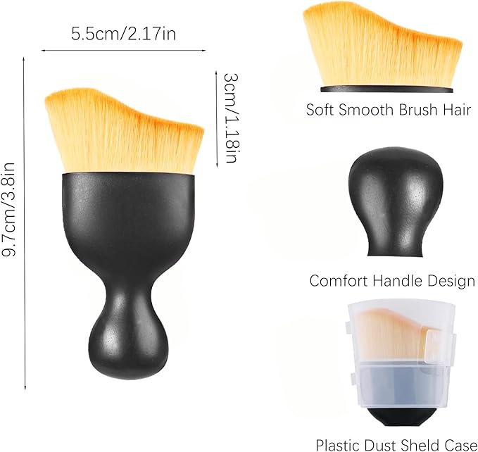 4 Pcs Car Interior Cleaning Kit Air Vent Dust Brush Set with Dense Bristles & A-Grade Shell Classic Design Auto AC Outlet Detailing Tools with Cover