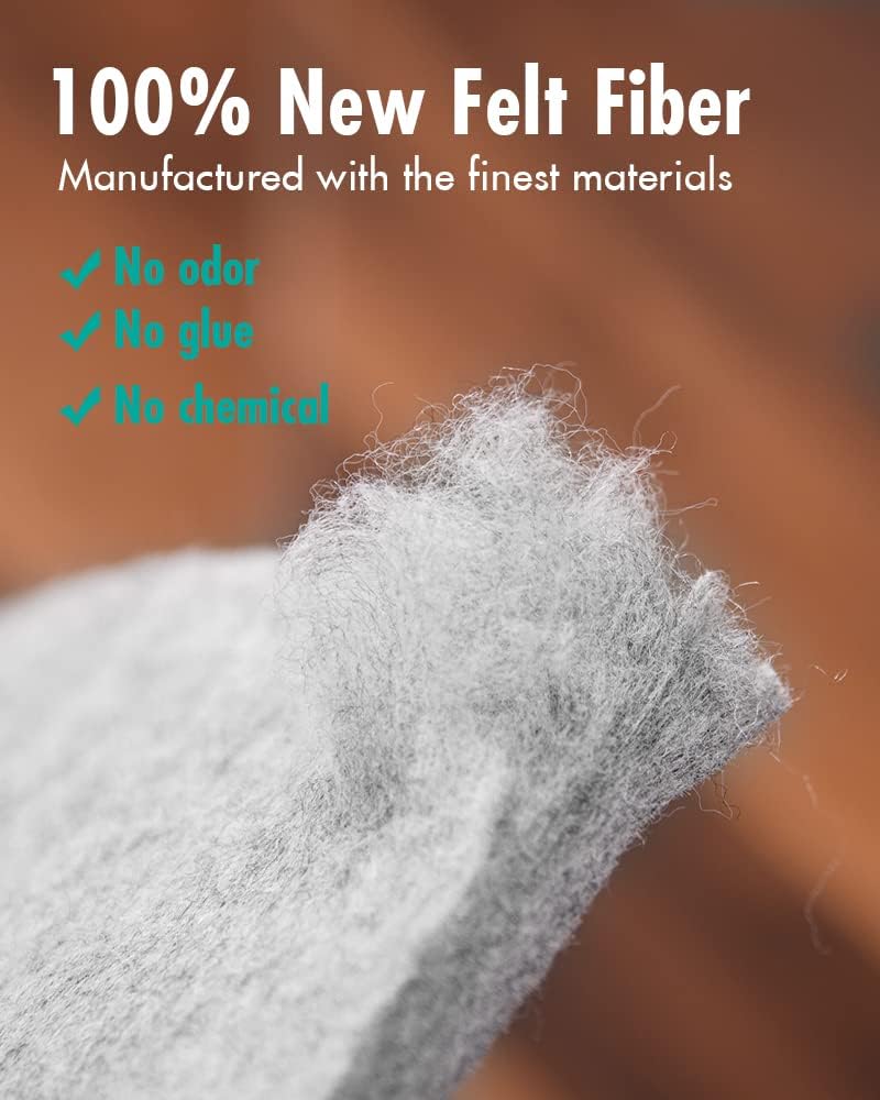 Double-Sided Non Slip Rug Pad Gripper - 2.6x6 Feet 1/4” Thick Dual Surface Felt Under Rug for Area Rugs and Hardwood Floors,Super Cushioned Non Skid Carpet Padding