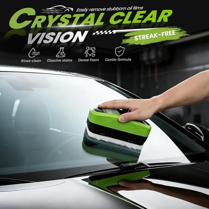 Automotive Oil Film Cleaning Brush,Glass Cleaner, Car Windshield Cleaner, 150ml Automotive Oil Film Cleaning Brush - Preserve Clarity, Immediately See the Effects (3PCS)
