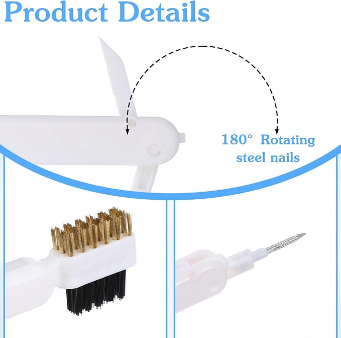 2 PCS Gas Stove Cleaner Brush, Kitchen Cleaning Scrub Brush with Stiff Bristles & Cooktop Scraper Deep Gas Stove Top & Cooktop Scraper for Pot Pan Range Hood Grease Grime