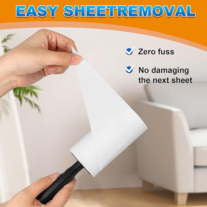 Lint Roller, 660 Sheets with 3 Handles, Pet Hair Remover for Laundry and Clothes, Extra Sticky Lint Rollers for Pet Hair, Dog & Cat Hair Removal Tool, Reusable Lint Brush for Furniture, Car, Wardrobe