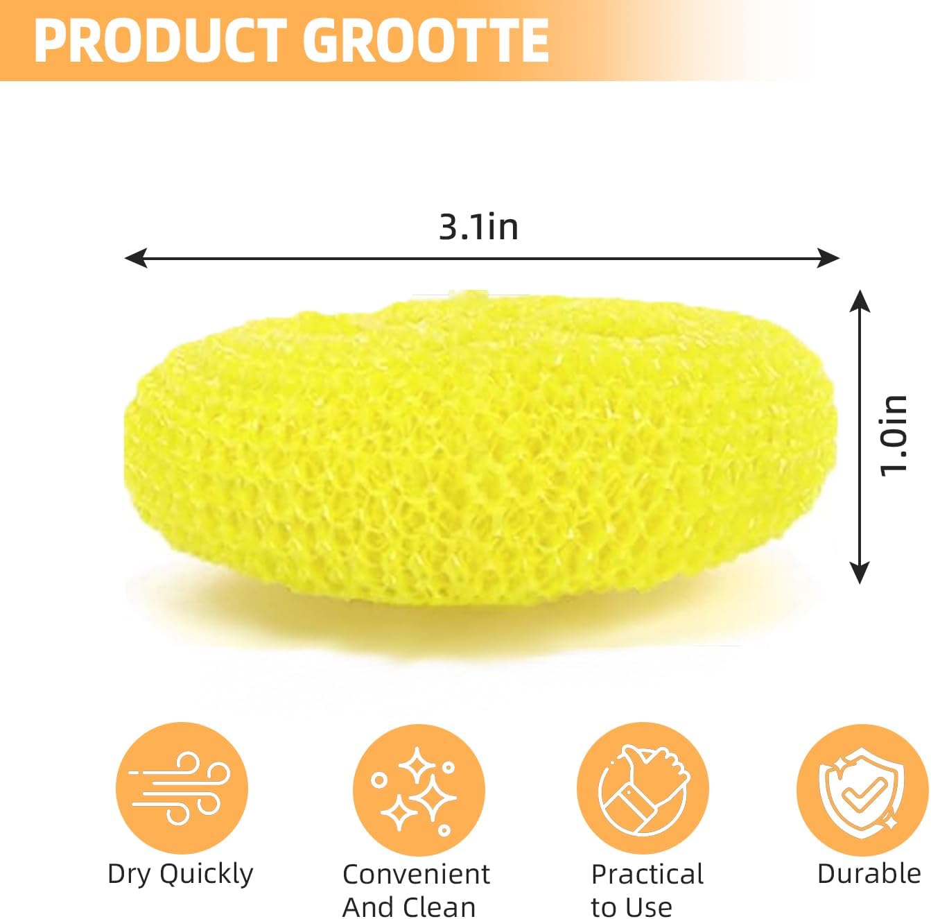 100 Pcs Plastic Dish Scrubbers, Reusable Non-Scratch Nylon Scouring Pads Bulk for Kitchen Cleaning - Multi-Color Poly Mesh Dishwashing Pads