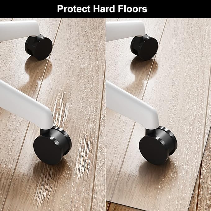 Kuyal Office Chair Mat for Hardwood Floor, 46'' x72'' Rectangle Transparent Desk Thick Durable Chair Mat for Rolling Chairs, Easy Glide, Floor-Protector