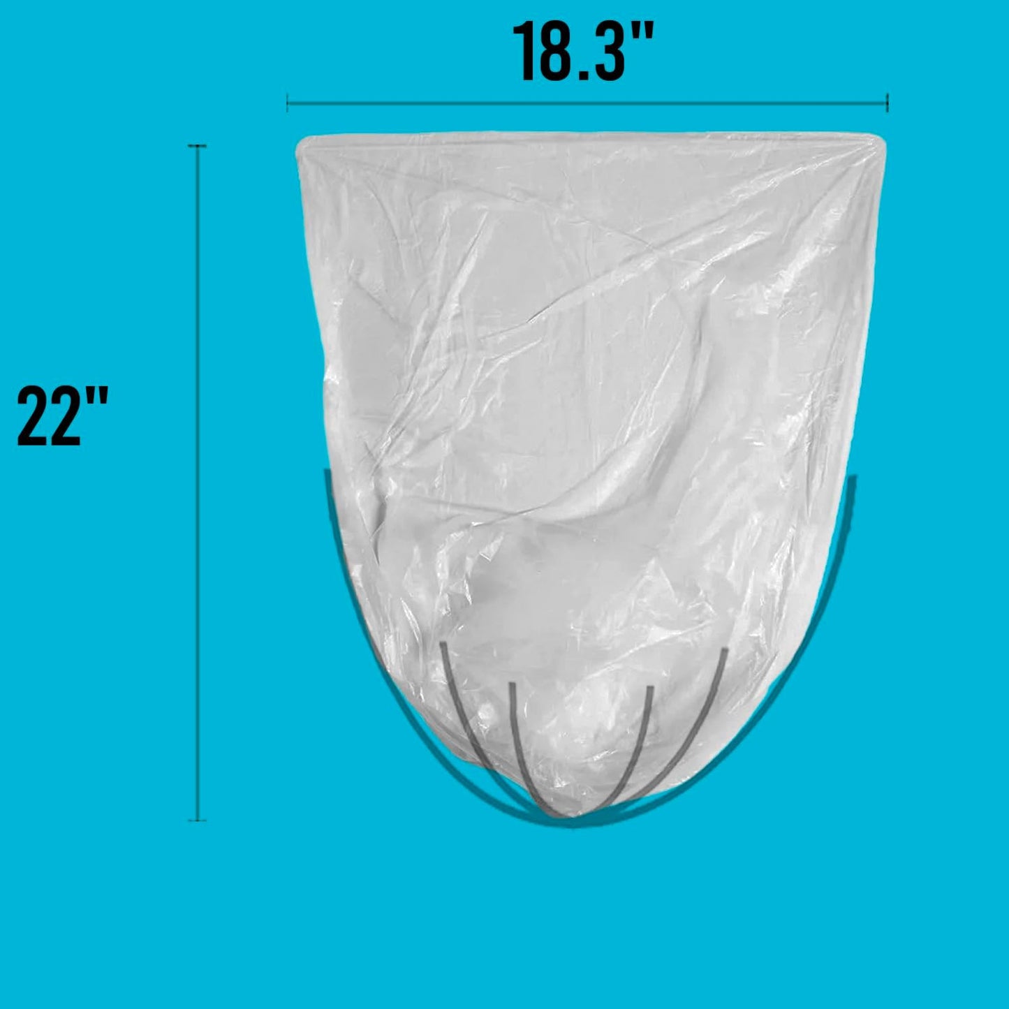 2-4 Gallon Trash Bags, 1000 Count Bulk Value Pack, Clear Plastic Recycling Bags, Small Multi-purpose Garbage Bags for Business Home Bathroom Kitchen Commercial and Industrial