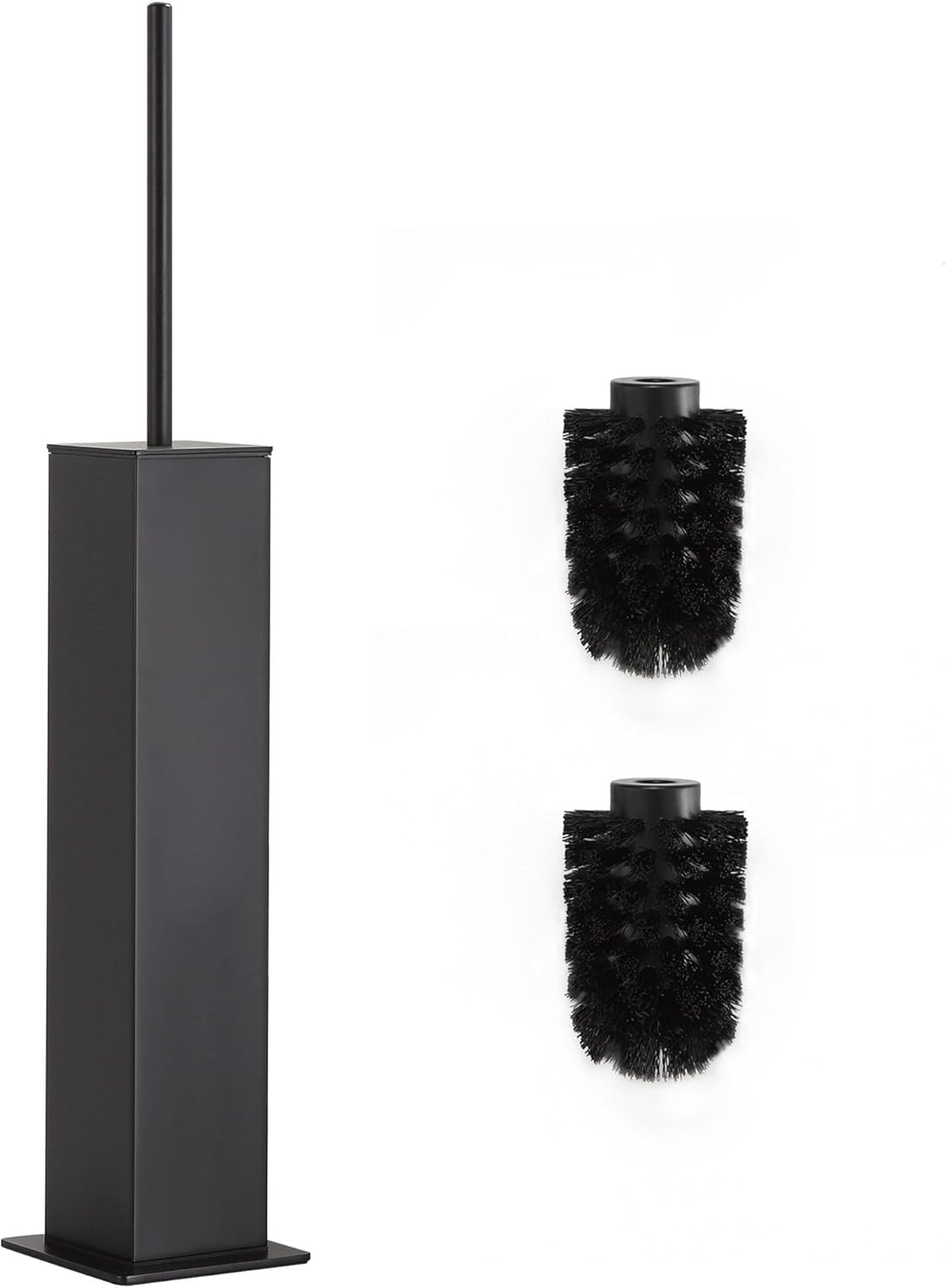 Black Toilet Brush and Holder,Toilet Bowl Brush with Extra Long Handle