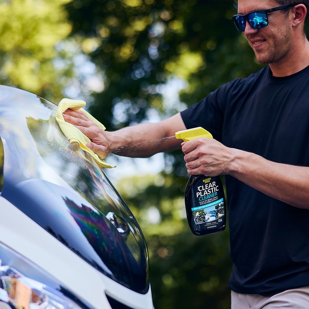 Invisible Glass 92084-3PK Clear Plastic Cleaner for Cars, Motorcycles, RVs, Boats, Helmet Visors, Golf Carts, Acrylic and Vinyl Windows, Streak-Free, Haze-Free, Removes Static, 22 Fl Oz, Pack of 3