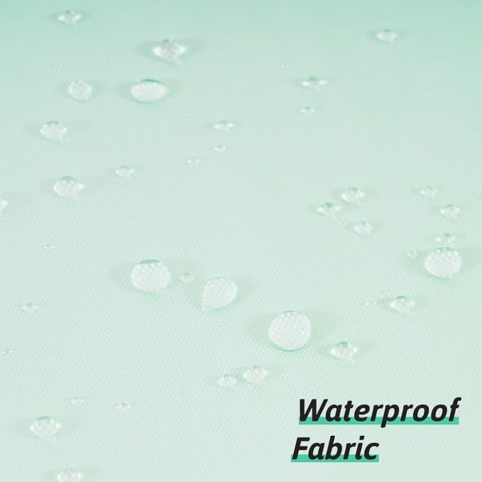 Mint Green No Hook Shower Curtain,Extra Long Shower Curtain Liner 78 Length,Ployester Fabric Bathroom Curtains with 10 Plastic Split Grommets,Waterproof & Machine Washable,72x78 Inch