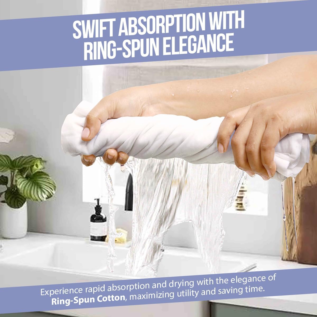 WHITEWRAP Flour Sack Towels| Tea Towel for Crafts| Kitchen Dish Cotton Blank Towel for Embroidery|Baking Bread Proofing Linen Cover| Thick Absorbent Quick Dry| 24 Pack 28"x28" Natural