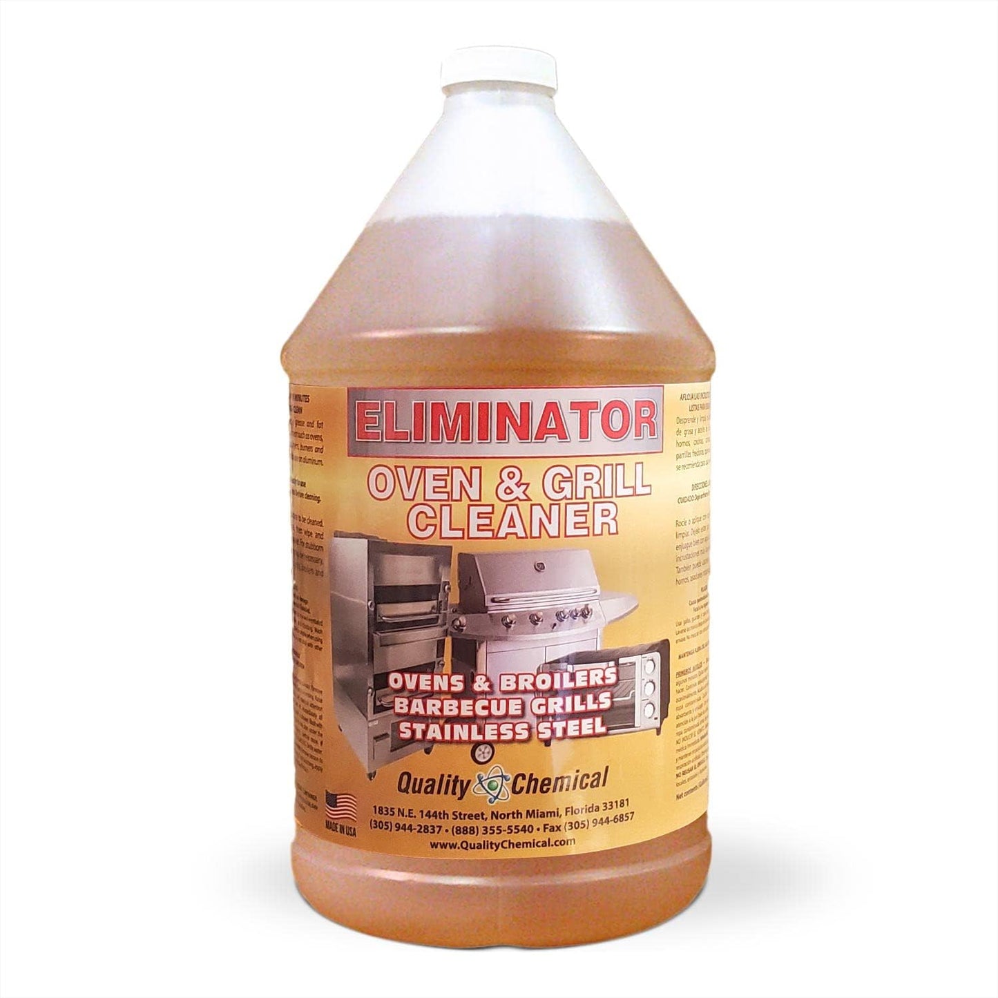Quality Chemical Oven Cleaner & Grill Cleaner - Heavy-Duty/Fast Acting & Easy to Use/Degreaser/Heavy Duty Oven Cleaner/Best Oven Cleaner/Made in USA - 128 oz (Pack of 1)