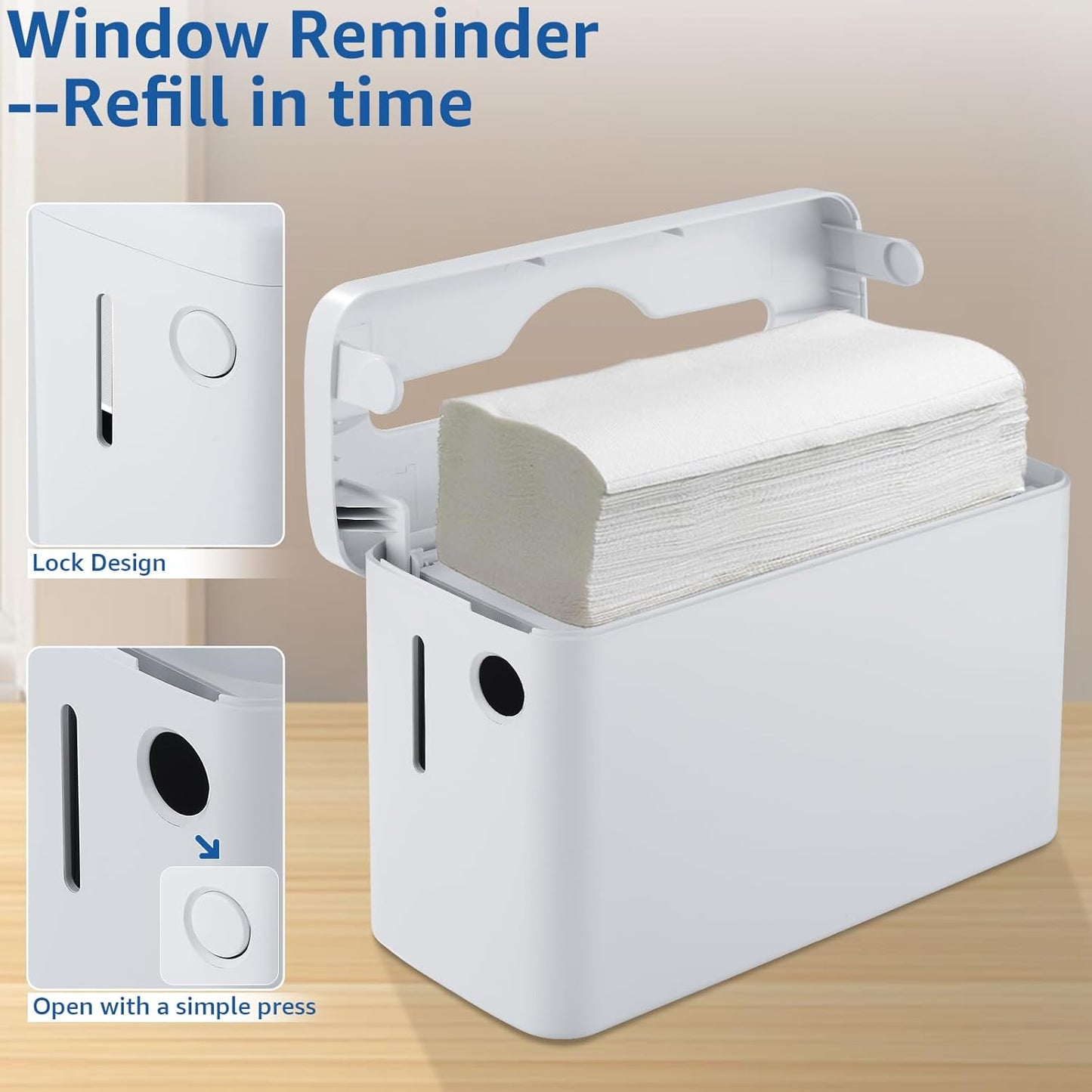 Paper Towel Dispenser Countertop, Multifold Trifold Paper Towel Holder, Hand Towel Dispenser, Commercial Paper Towel Dispenser,Paper Towel Holder for Home Kitchen Restaurant