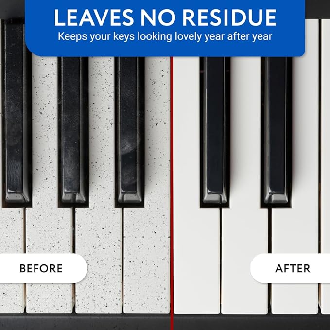 IMPRESA Piano Key Cleaner Spray - Piano Keyboard Cleaning Kit & Solution - Non-Toxic Low-Odor Keyboard Cleaner for Grand & Baby Grand Keys - 8 Fl Oz, Clear, Pack of 1