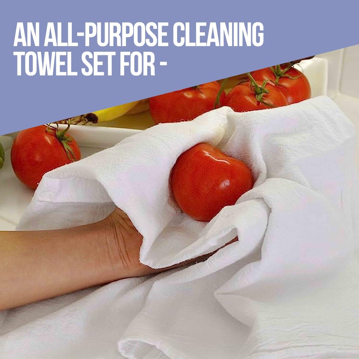 Flour Sack Towels| TeaTowel for Crafts| Kitchen Dish Cotton Blank Towel for Embroidery|Baking Bread Proofing Linen Cover| Thick Absorbent Quick Dry| 24 Pack 28"x28" White