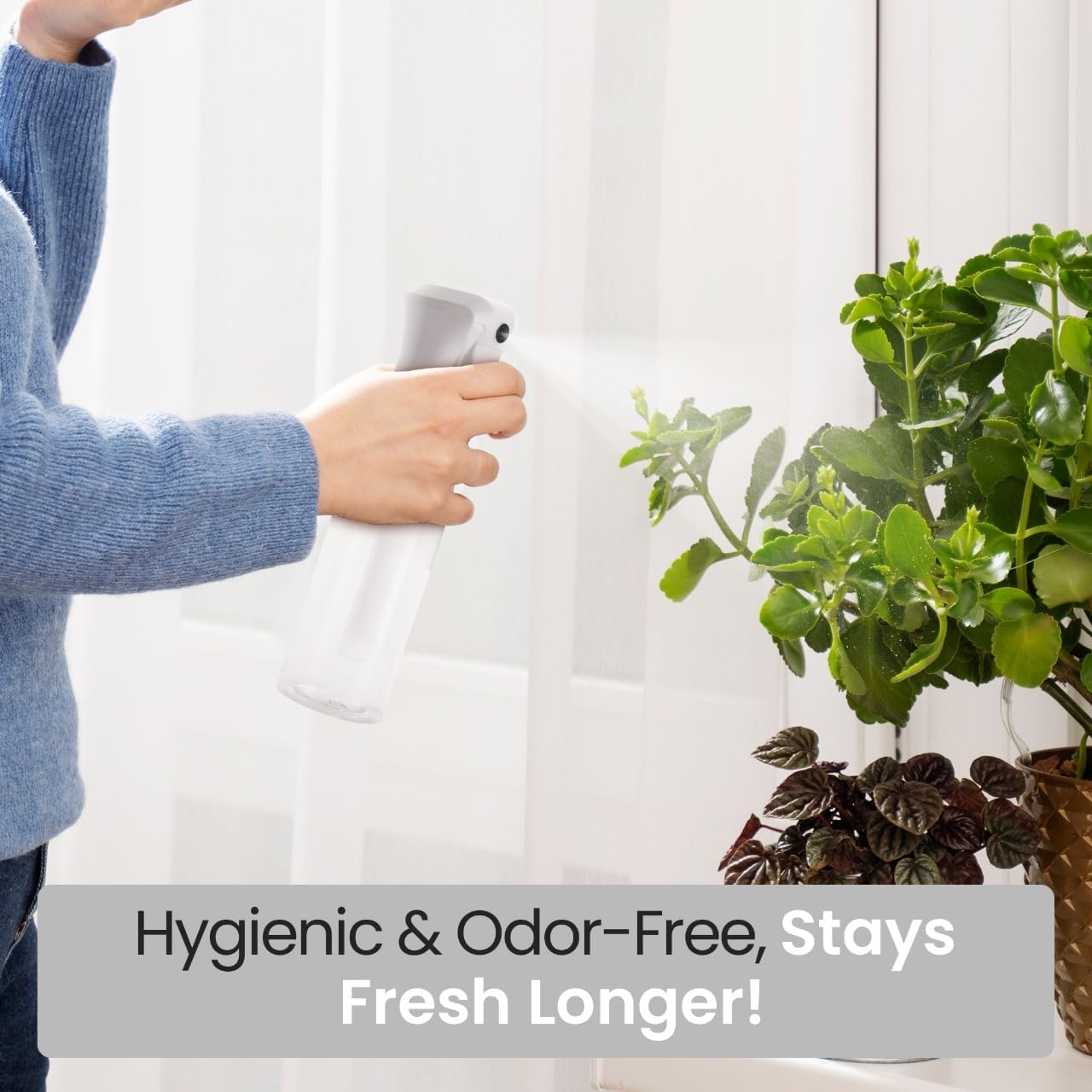 VIGOR PATH Continuous Spray Bottle for Hair – Fine Mist Mister for Hairstyling, Cleaning, Plants, Pets, Barbers, Salons, and Essential Oil Applications (200ml/6.7 oz) Clear