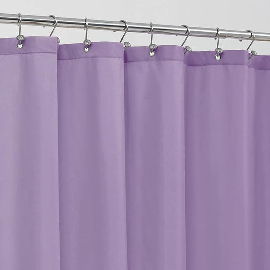 ALYVIA SPRING Lavender Purple Fabric Shower Curtain Liner Waterproof - Soft & Light-Weight Cloth Shower Liner with 3 Magnets, Hotel Quality & Machine Washable - Standard Size 72x72, Lavender