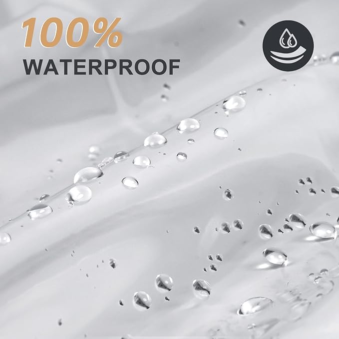 AmazerBath Heavy Duty Stall Shower Curtain Liner 12 Gauge, 36 x 72 Inches Clear Weighted Plastic Shower Liner with 2 Weighted Stones and 6 Rustproof Metal Grommet