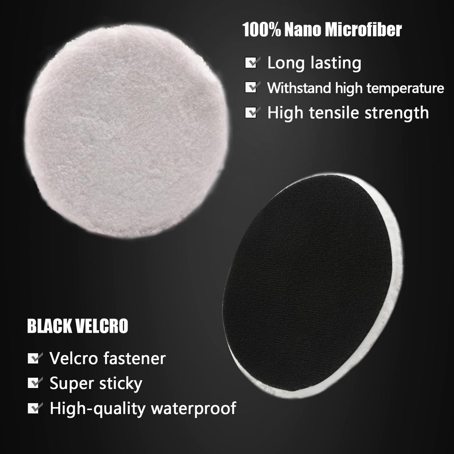 Buffing Polishing Pads, ZFE 7Pcs 5"(125mm) Waffle Foam Buffing Pads Polishing Pads Wool Pad Kit for 5Inch Backing Plate RO/DA/GA Car Polisher Boat Compounding, Polishing and Waxing