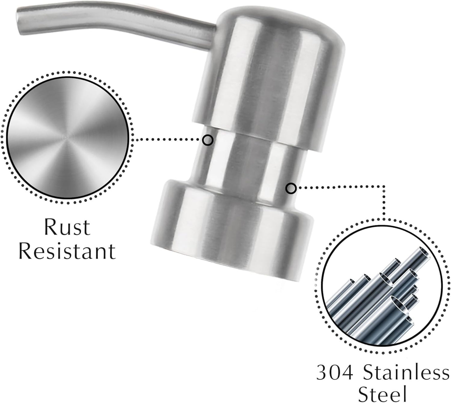 Emerson Essentials Soap Dispenser, Dish Soap Dispenser, Soap Bottle Bathroom Set, Hand Soap Farmhouse, Kitchen Soap Bottles - Glass Soap Dispenser with Pump and Labels, 16 Oz, 2 Pack