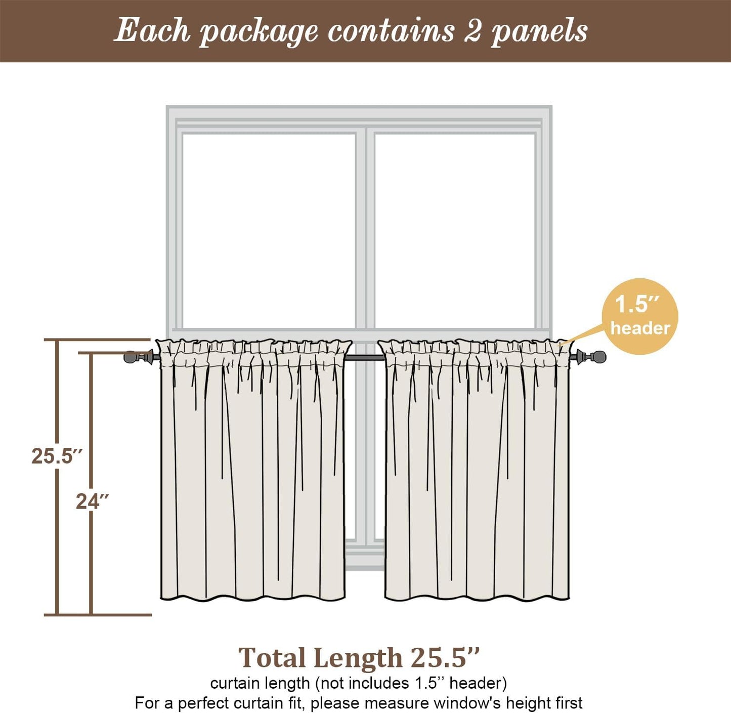 Chyhomenyc Sheer Curtains 24 Inch Length, Small Window Curtains for Bathroom Living Room Basement, Voile Short Rod Pocket Curtain Tiers, 42in Wx 24in L, 2 PCS, Blush Pink