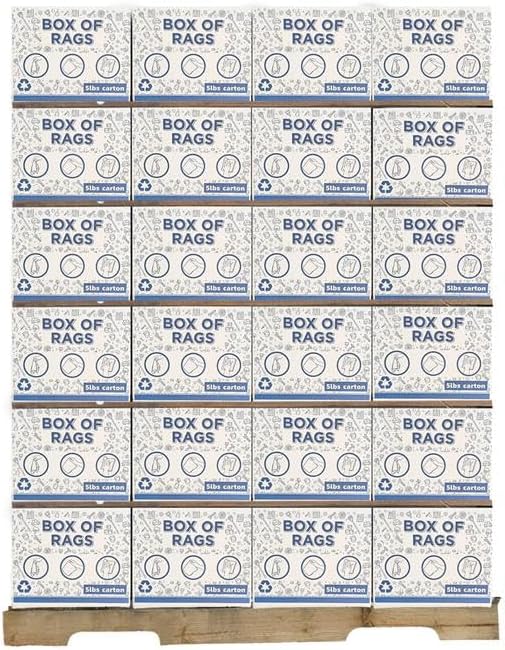 Recycled White Sheeting Cleaning Rags (600 lbs. Pallet 120x5 lbs. Box) – Lint Free White Cotton Cloths for Manufacturing | Automotive | Janitorial | Shop Rags Bulk - Multipurpose