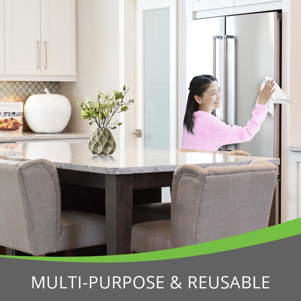 Microfiber Magic Streak Free Cleaning Cloth 6 Pack Clean Any Surface With Just Water Eco Friendly Environmentally Safe Perfect for Window, Mirror, Kitchen, Counters, Appliances, Car, Cycle, TV Screen