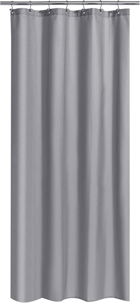 N&Y HOME Fabric Shower Stall Curtain or Liner 36 x 72 Inches - Hotel Quality, Machine Washable, Water Repellent - Gray, 36x72
