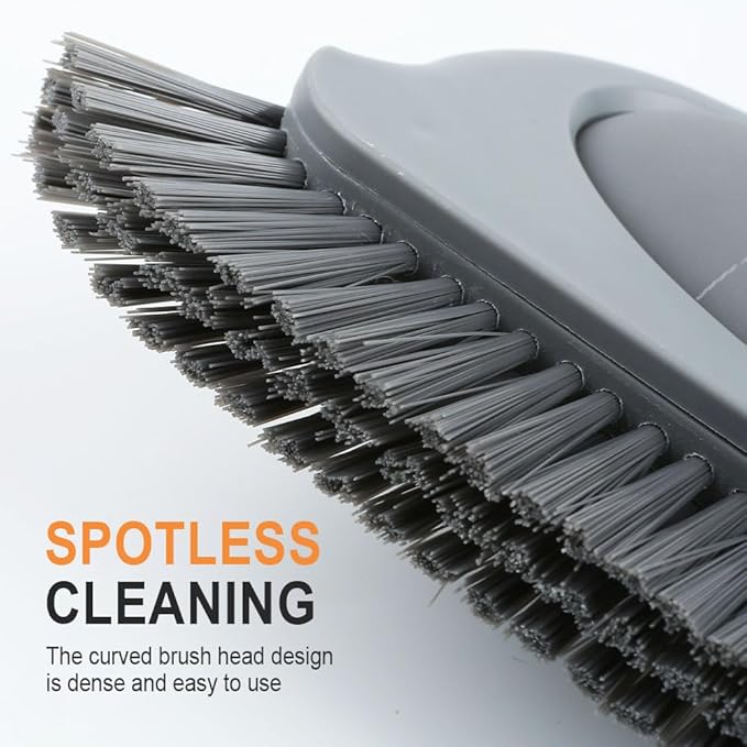 2 in 1 Groove Cleaning Brush with Air-Blowing, Window Track Cleaning Tools, Multifunction Window Track Cleaner with Hard Bristle Scraper, Crevice Brush for Sliding Door Track, Window Seal, Sill (1PC)