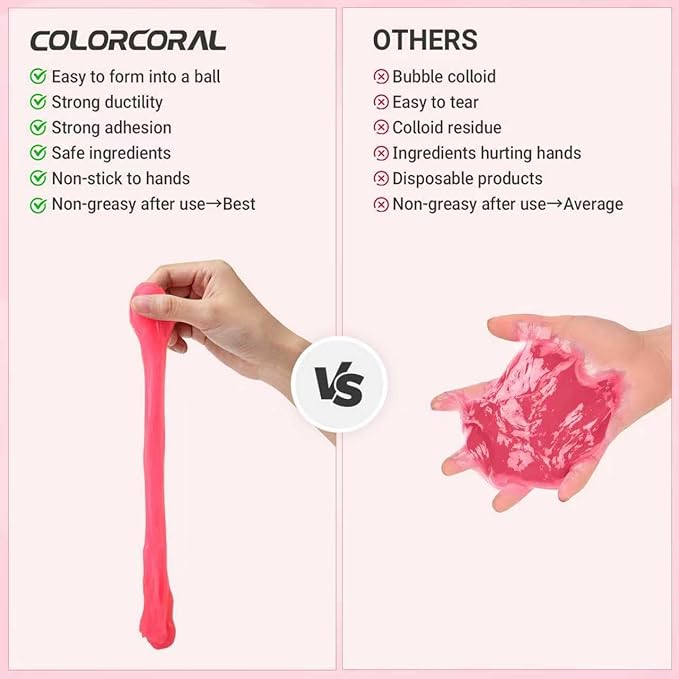ColorCoral Universal Cleaning Gel Keyboard Dust Cleaner for Office Electronics Product,Cleaning Putty for Car Detailing Laptop Dusting Kit Computer Dust Remover,Computer Cleaning Accessories,Rose Pink