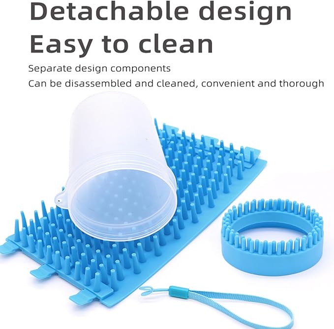 Dog Paw Cleaner, Foot Washer for Pets - Quickly Clean a Muddy Paw, Soft Silicone Bristles, Suitable for Small, Medium, Large Breed Dogs(with 1 Absorbent Towel)
