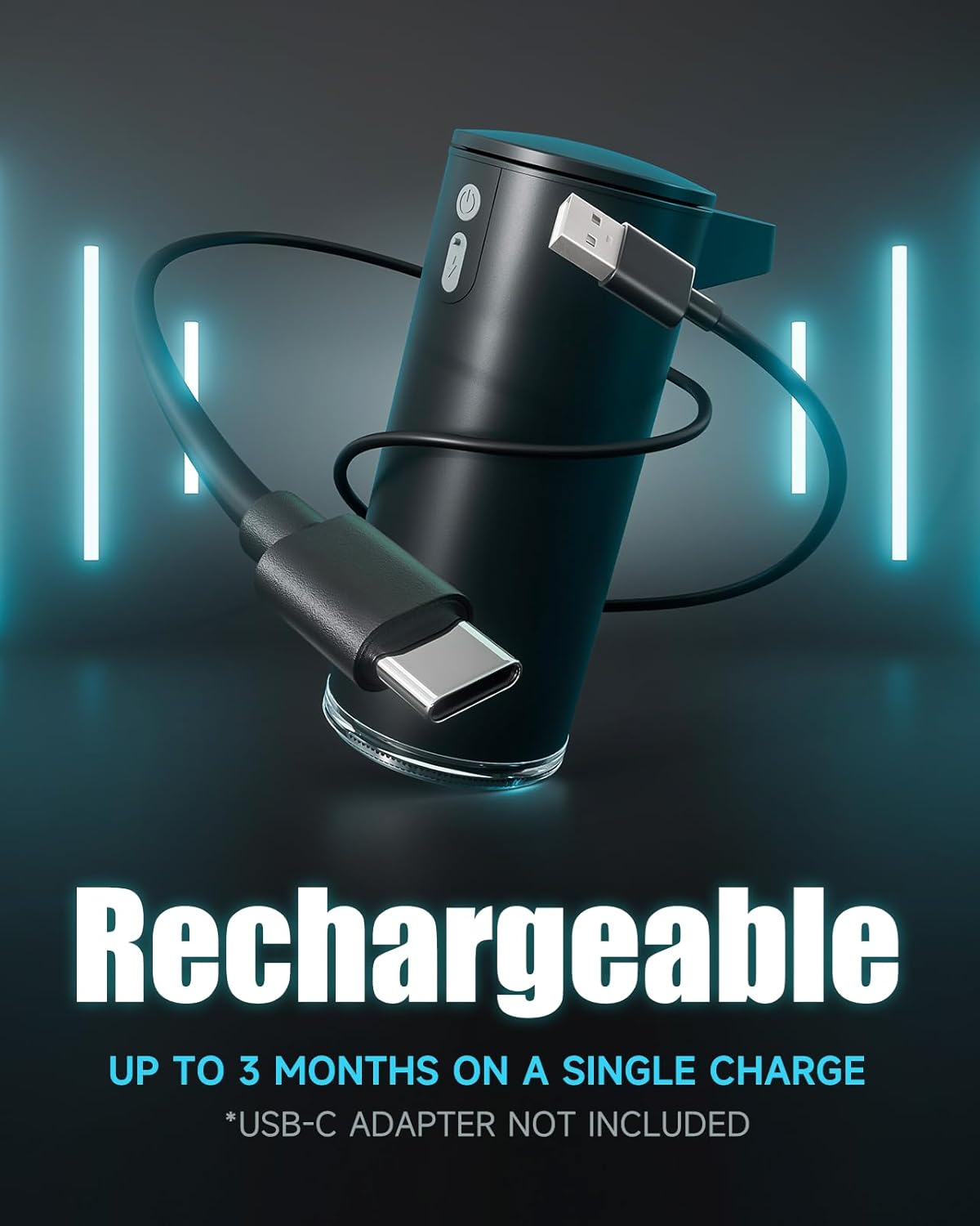 AIKE SensePro Automatic Soap Dispenser Type-C Rechargable, Stainless Matte Black Coating 12.8 fl.oz. for Liquid Soap