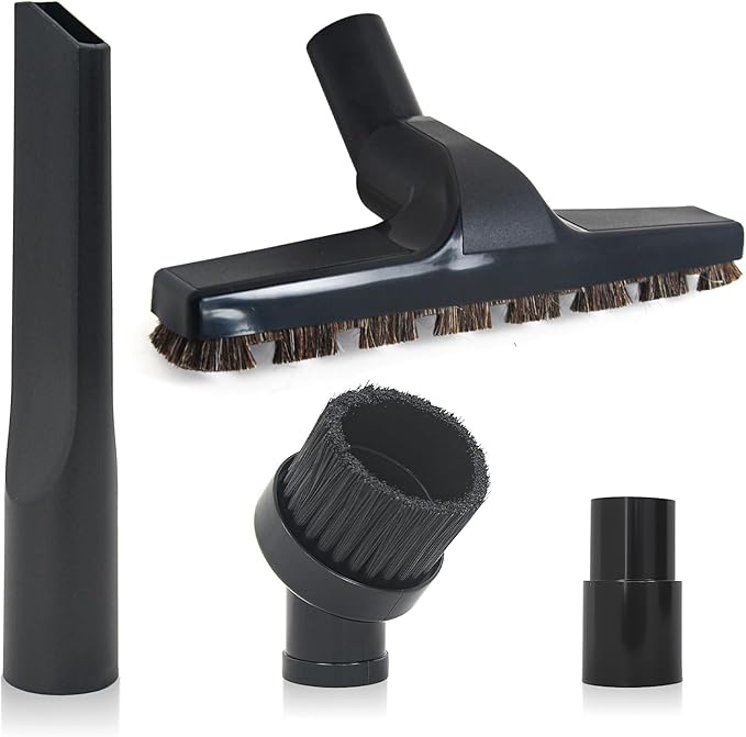 EZ SPARES 4PCS Universal Replacement 32mm&35mm Vacuum Cleaner Accessories Horsehair Brush Adapter Crevices Tool Kit