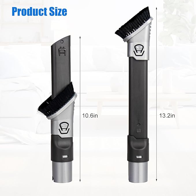 2-in-1 Crevice & Duster Tool for Shark Vacuum Cleaners Rotator, Rocket, DuoClean, Apex, Navigator, NV752, NV751, NV650, NV680, HV322, HV301, AZ2001, HZ2002 Extended Reach Brush Attachment