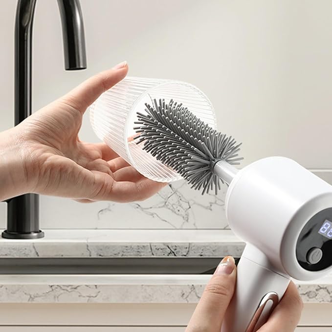 Shower Scrubber,3-Level Electric Adjustable Household Tool with 5 Brush Heads | Bathroom Cleaning Brush - for Bathtub Tile Grout Floor Toilet Kitchen Wall Home Household Apartment Car Baseboard Washin