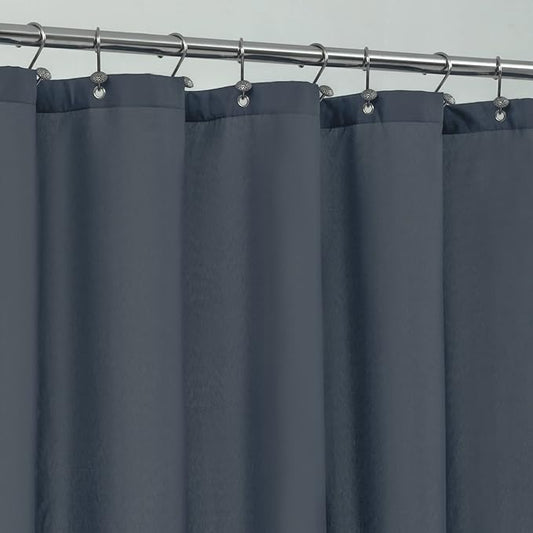 ALYVIA SPRING Extra Long Fabric Shower Curtain Liner Waterproof - 72" x 84", Soft & Lightweight XL Shower Curtain with 3 Magnets, Machine Washable - 72x84, Stone Blue