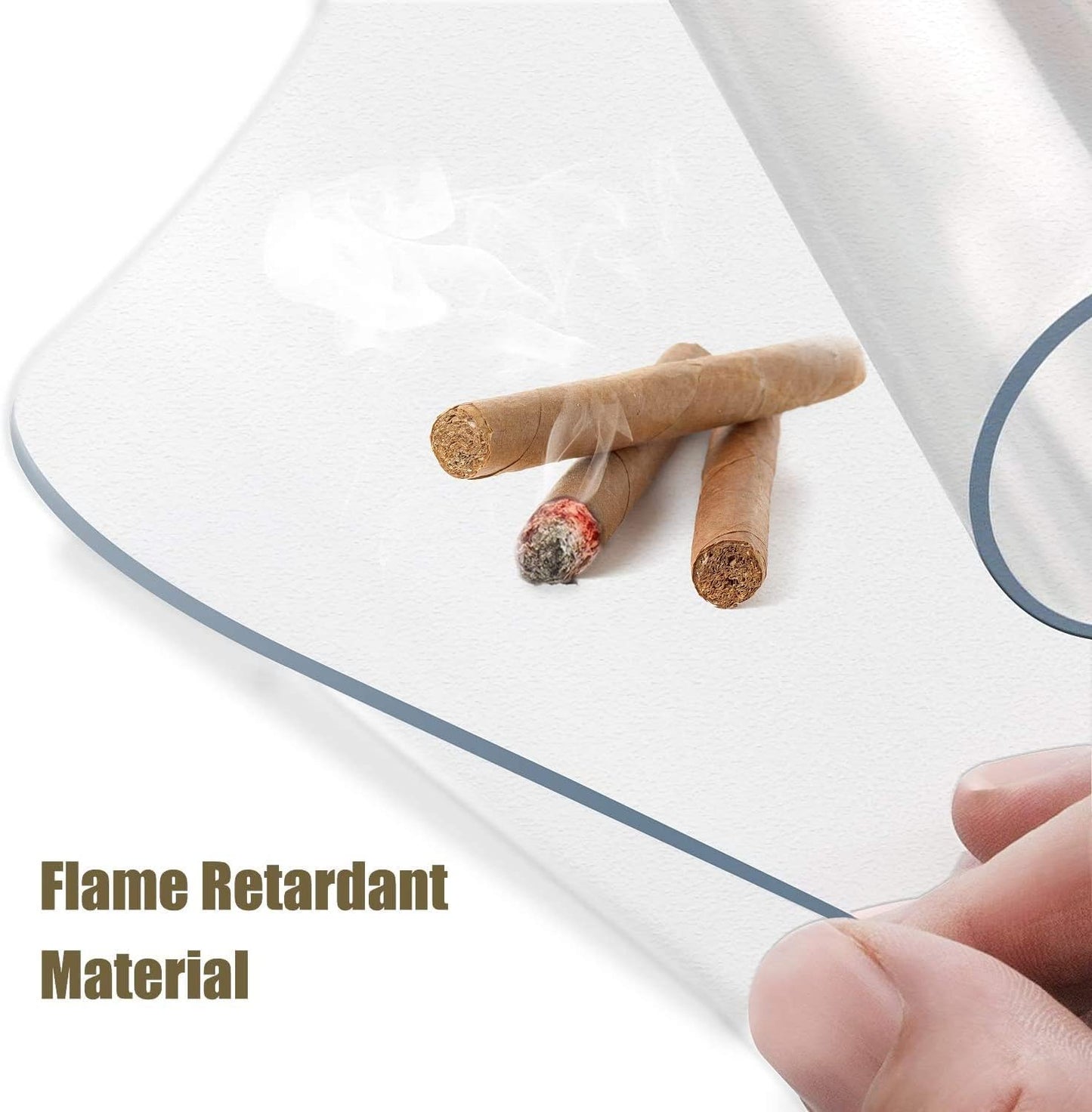 Kuyal Clear Chair Mat, Hard Floor Use, 57" x 44" Transparent Office Home Floor Protector mat Chairmats (57" x 44" Rectangle)