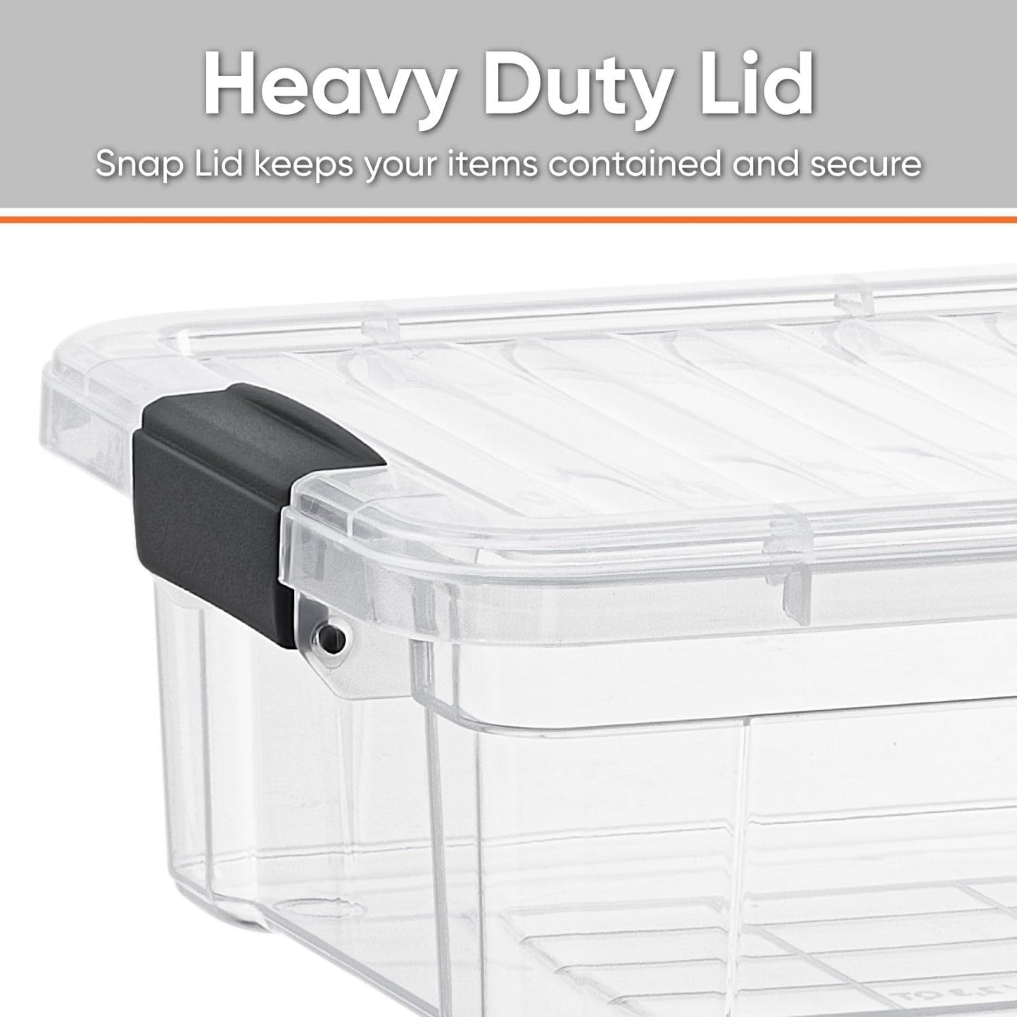 Superio Clear Storage Boxes with Lids, 1.27 Quart Plastic Container Bins for Organizing, Stackable Crates, BPA Free, Non Toxic, Odor Free, Organizers for Home, Office and Dorm, 2 Pack