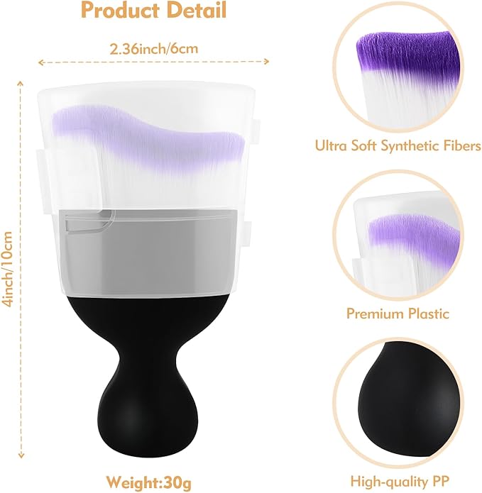 Car Interior Cleaning Brush Car Duster Interior with Ultra Soft Bristles Auto Detailing Brushes Dusting Car Accessories for Dashboard, AC Vents, Leather, Scratch-Free (2Pack_Purple)