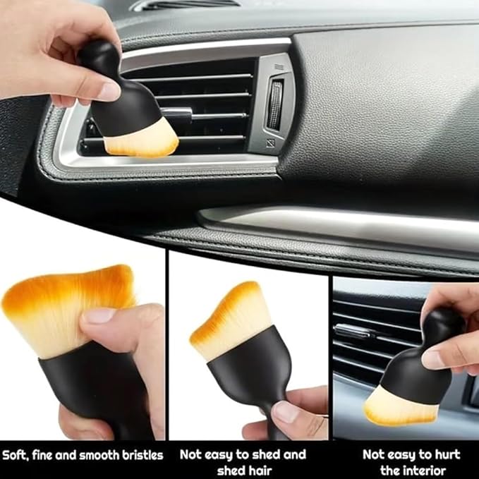 8PCS Car Detailing Brush Set，Soft Car Cleaning Brush，for Cleaning interiors Car Betailing Kit，Ventilation Opening、Console、Seat Seam