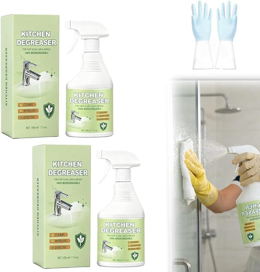 Hard Water Stain Remover, Shower Glass Cleaner Soap Scum Remover, Reduces Buildup, Calcium, Limescale and soap scum, Shower Cleaner for Shower, Glass, Toilet, Tub, Sink (2pcs)