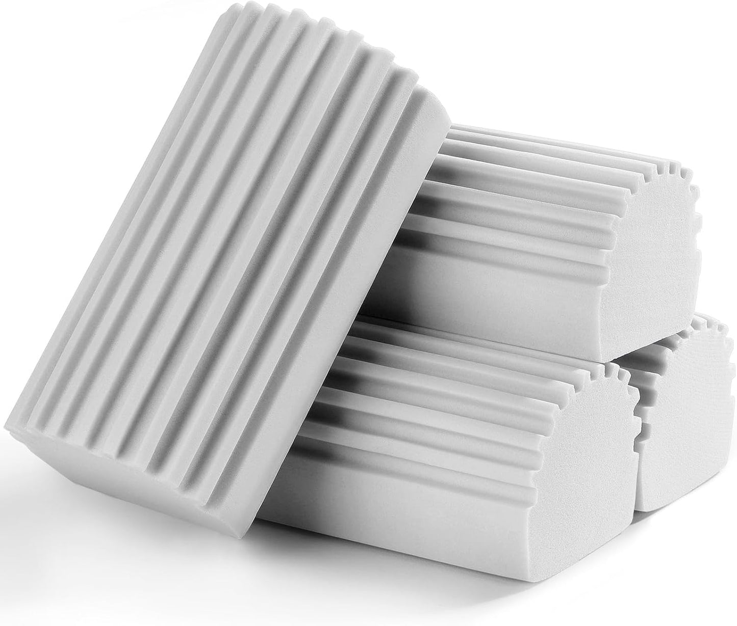 4-Pack Damp Clean Duster Sponge, Sponge Cleaning Brush, Duster for Cleaning Blinds, Glass, Baseboards, Vents, Railings, Mirrors,Window Track Grooves and Faucets（Gray）